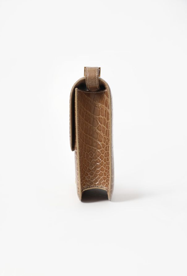 Hermès EXCEPTIONAL 90s 'Ficelle' Porosus Constance 24 - 7