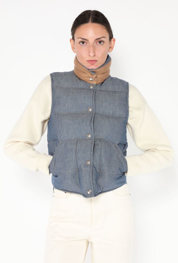 Loro Piana 2023 Lance Chambray Cashmere Vest - 1