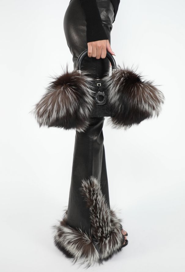 Dior 2008 Karenina Fox Fur Top-Handle Bag - 8