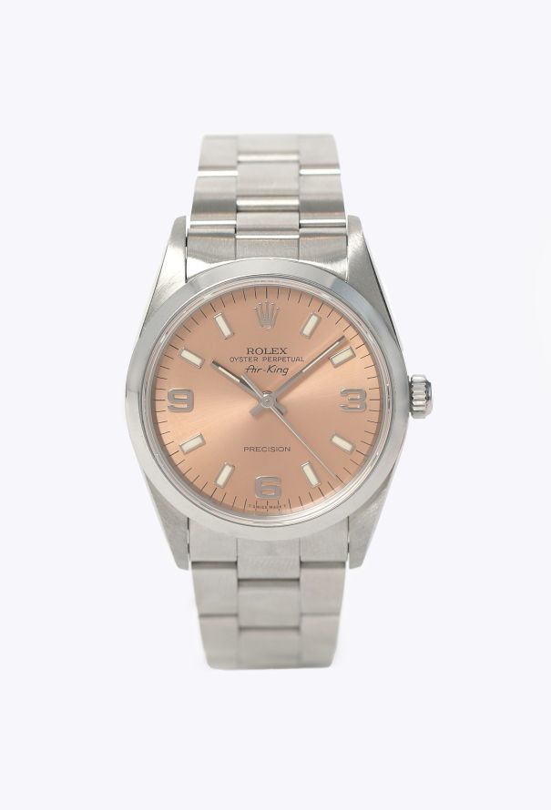 Rolex Air-King Salmon Dial & Stainless Steel Watch - 1