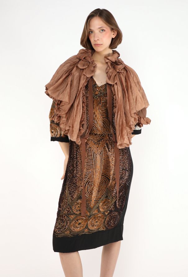 Dries Van Noten Sequin Embroidered Silk Dress - 1