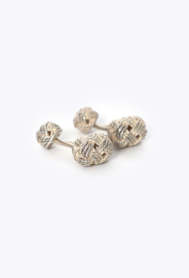 Hermès Vintage Silver Passementerie Cufflinks - 2