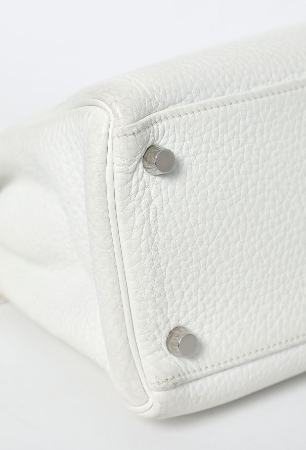 Hermès Blanc Taurillon Clémence Kelly Retourné 32 - 12