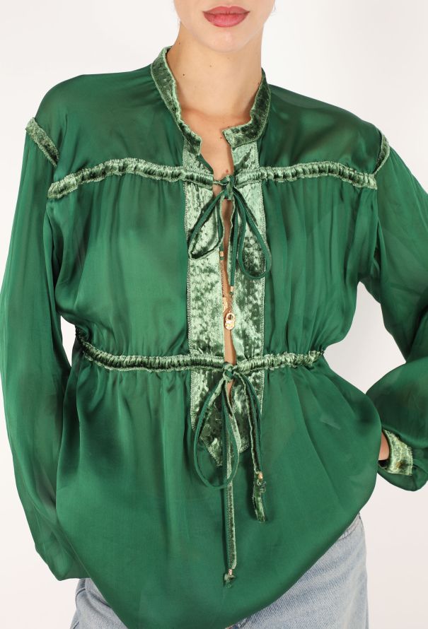 Roberto Cavalli Charmeuse Charm Blouse, 2005 - 4