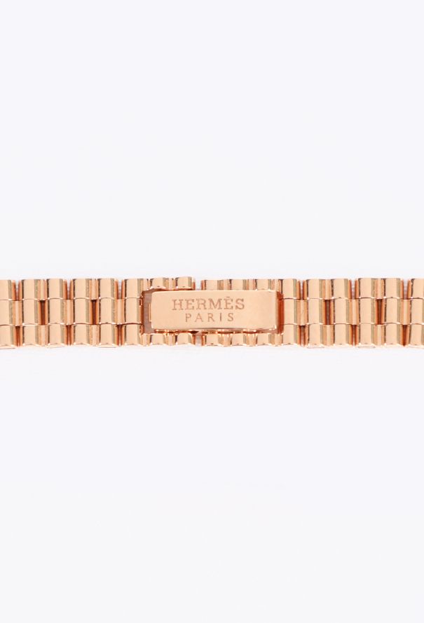Hermès 18K Rose Gold & Diamond Faubourg Double-Tour Watch - 9