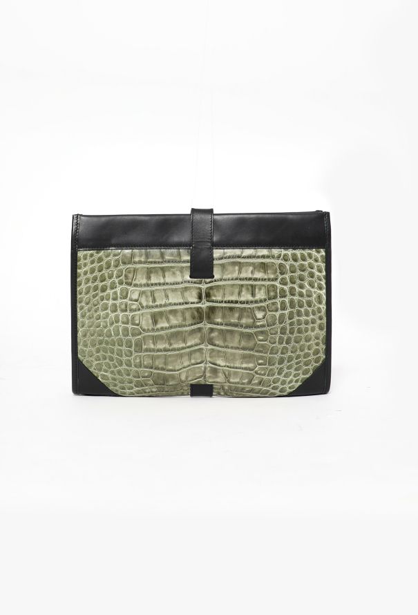 Balenciaga Crocodile Embossed Clutch - 4 Balenciaga Crocodile Embossed Clutch - 4