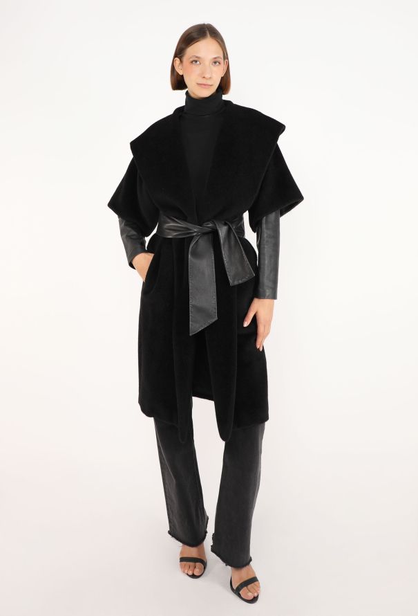 Hermès Belted Alpaca Shawl Coat, 2007 - 1