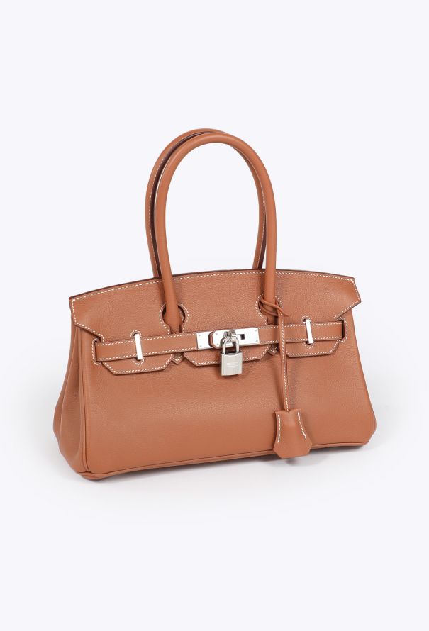 Hermès Exceptional Gold Evercolor Shoulder Birkin 30 - 4