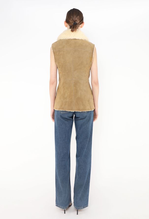 Chloé 2021 Suede Shearling-Lined Vest - 5