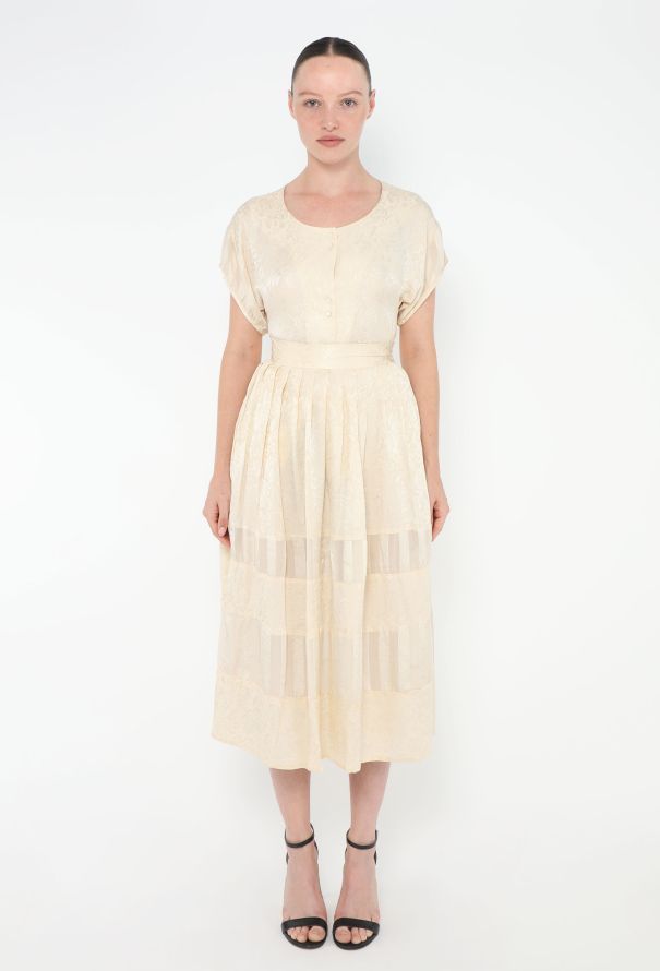 Silk Jacquard Skirt Ensemble - 1