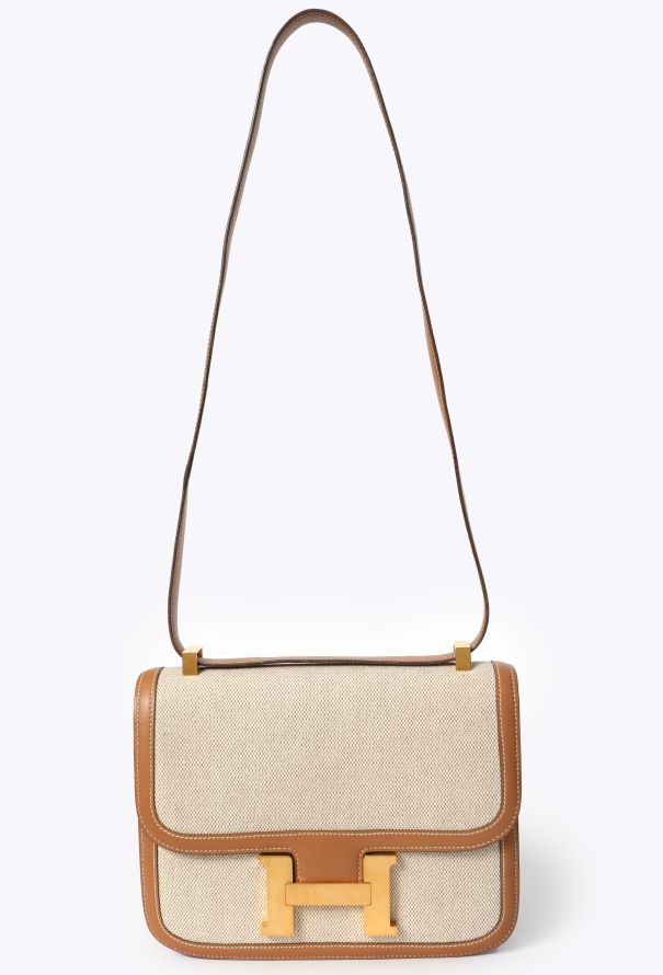 Hermès Vintage Toile & Gold Box Constance 23 - 2