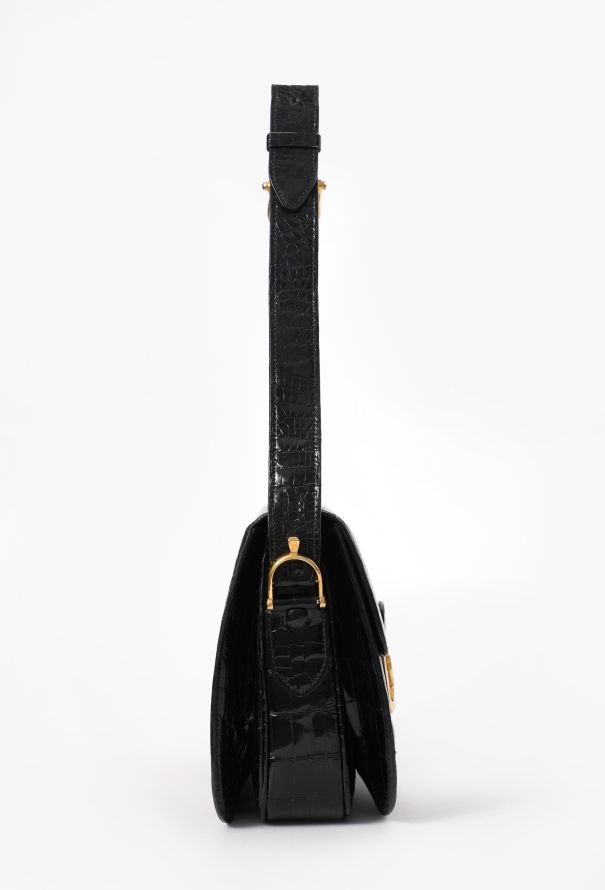 Céline Vintage Crocodile Calèche Bag - 3