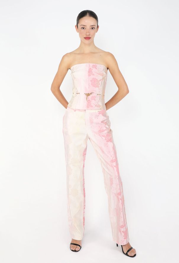 Gianfranco Ferré Brocade Bustier Ensemble, 1990s - 1