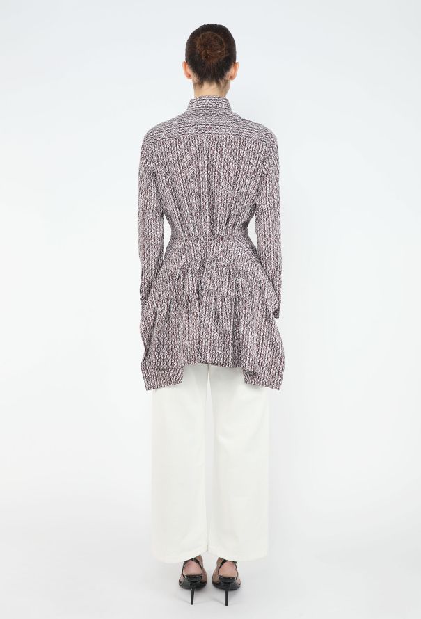Alaïa Printed Peplum Cotton Shirt - 7