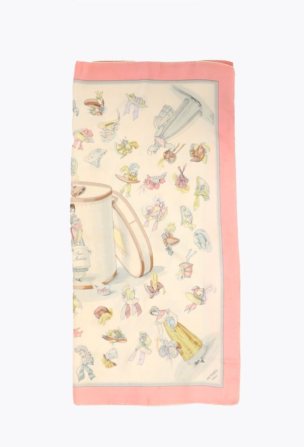 Hermès Rare 1956 'Paris Modistel' 90cm Silk Carré - 3