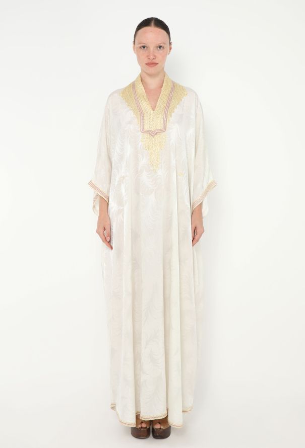 World Treasures Authentic Embroidered Jacquard Kaftan - 1