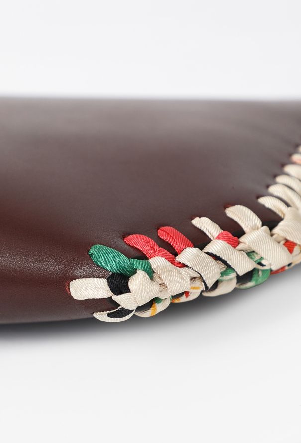 Céline Silk Scarf Trim Clutch - 8