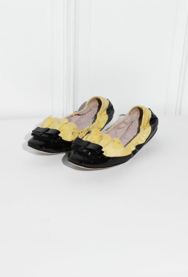 Miu Miu Ruched Ballet Flats - 1