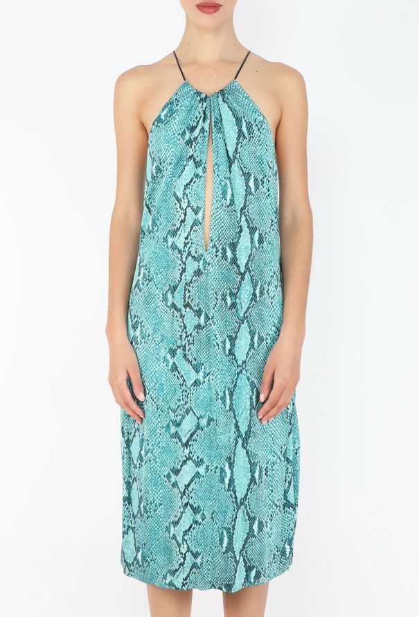 Gucci S/S 2000 Python Print Halter Dress - 4