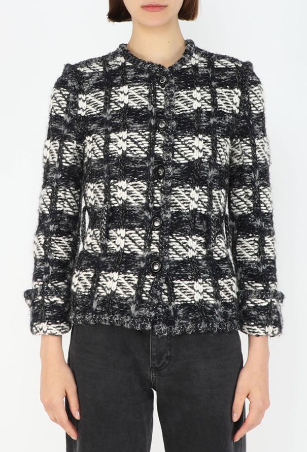 Chanel Belted Tweed 'CC' Cardigan - 6