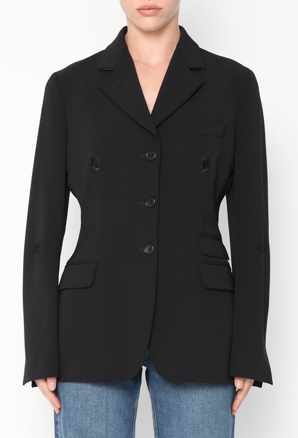 Embroidered Hourglass Blazer - 1