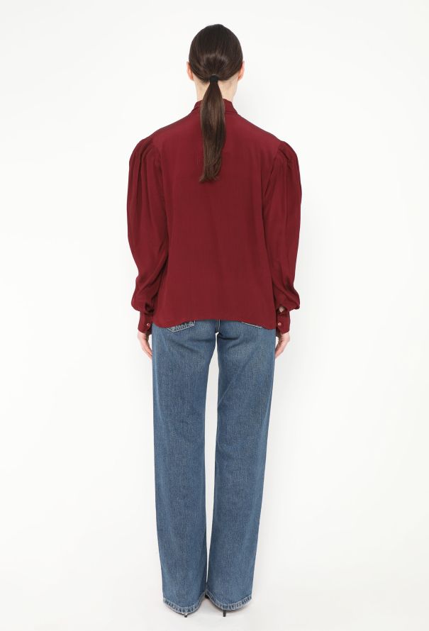 Saint Laurent Vintage Silk Lavallière Blouse - 4 Saint Laurent Vintage Silk Lavallière Blouse - 4