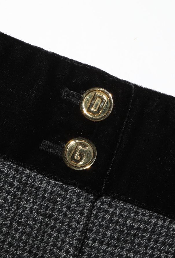 Dolce & Gabbana ’90s Houndstooth Velvet Smoking Trousers - 7