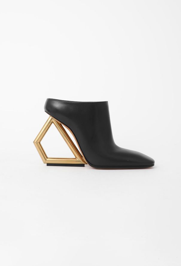 Céline S/S 2014 Sculpted Leather Mules - 1