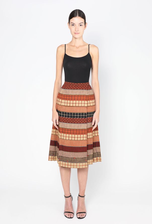 Saint Laurent '70s Geometric Wrap Skirt - 1