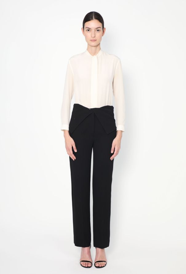 Céline Pre-Fall 2013 Folded Crêpe Trousers - 1