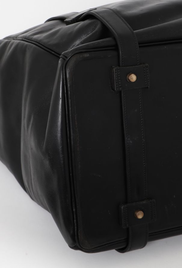 Hermès 1960s Black Calfskin Drag Travel Bag - 9 Hermès 1960s Black Calfskin Drag Travel Bag - 9