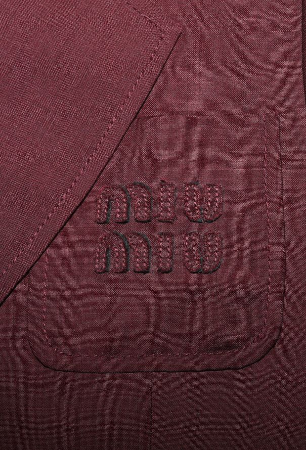 Miu Miu S/S 2024 Logo Tailored Blazer - 6
