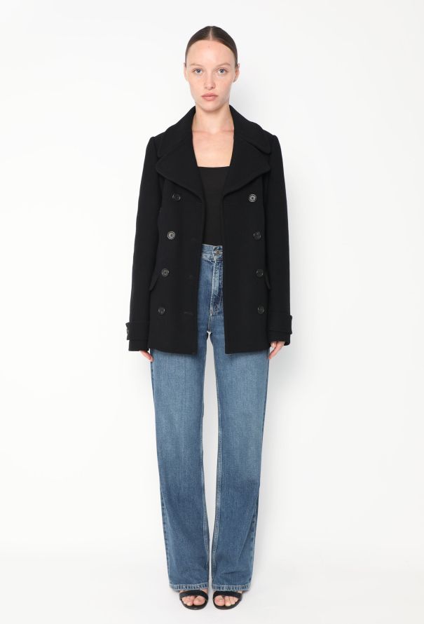 PRADA＊Double-breasted cloth peacoat ウールコート＊送料込 送料無料》 PRADA Double-breasted cloth peacoat