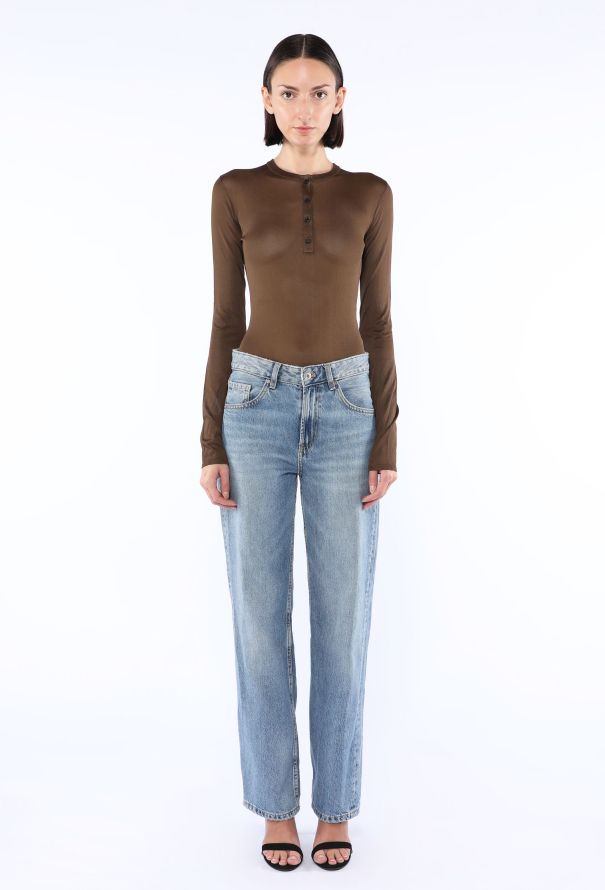 Saint Laurent Sheer Henley Bodysuit, 2024 - 2