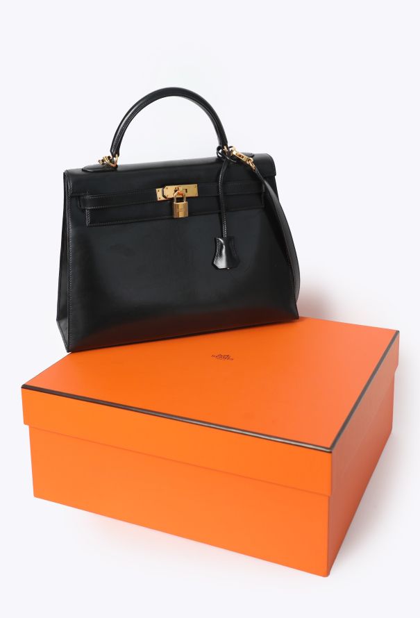 Hermès Vintage Black Box Kelly Sellier 32 - 4