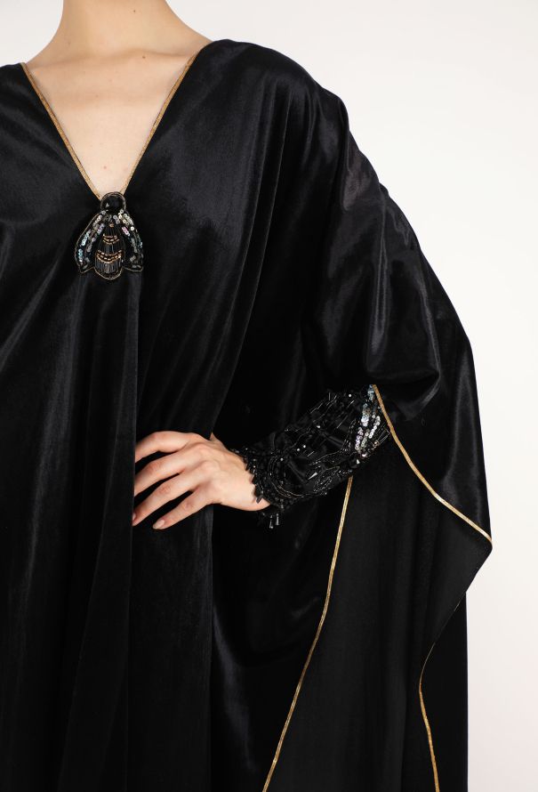 Bill Gibb Byzantine Embellished Velvet Kaftan, 1976 - 4