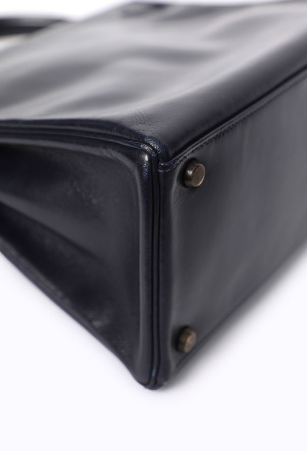 Hermès Vintage Navy Box Kelly Retourné 28, 1969 - 11
