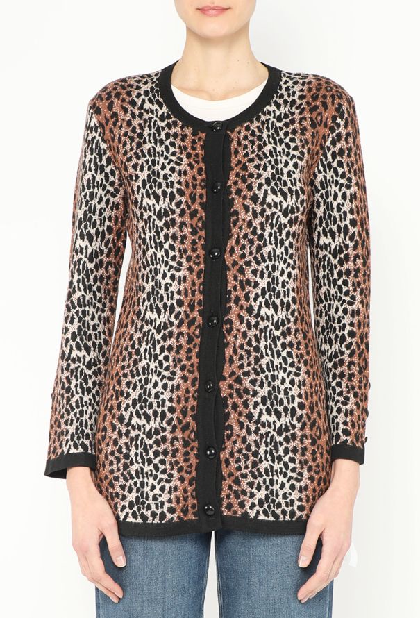 Saint Laurent 1995 Leopard Knit Cardigan - 1