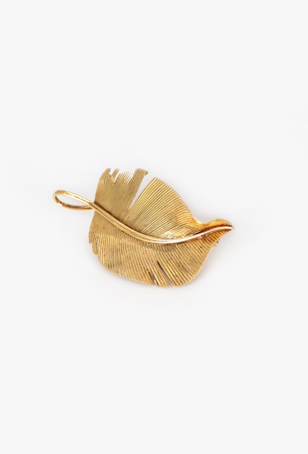 Hermès 18k Yellow Gold Feather Brooch - 3 Hermès 18k Yellow Gold Feather Brooch - 3