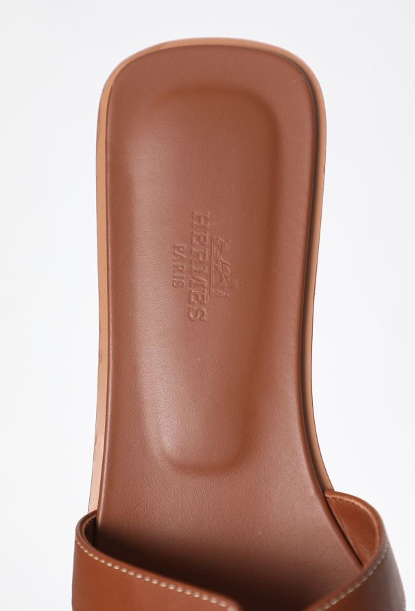 Hermès Classic Oran Leather Sandals - 5