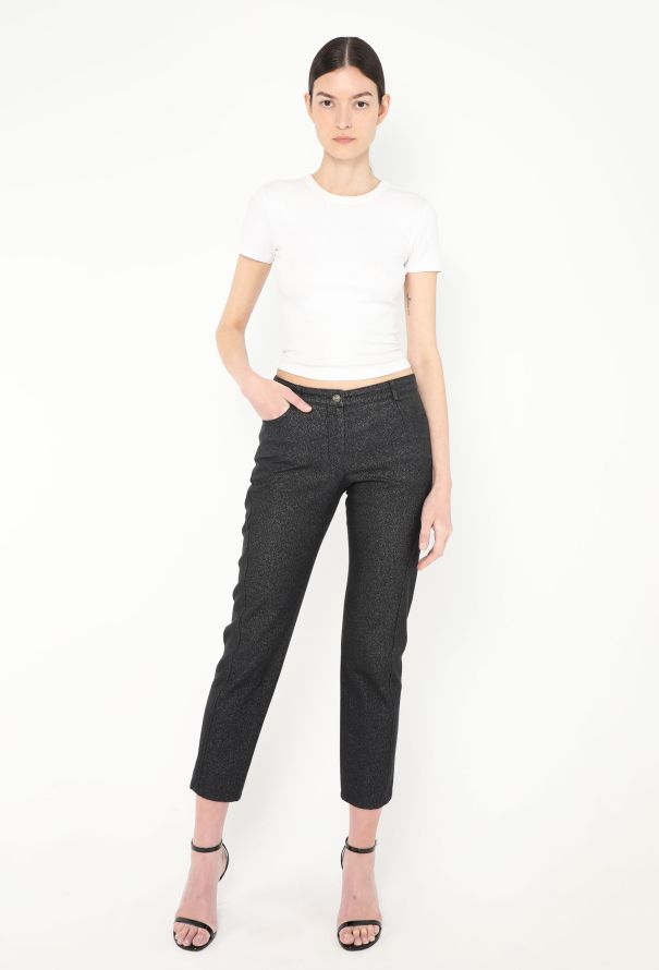 Chanel 2005 Iridescent 'CC' Button Jeans - 4 Chanel 2005 Iridescent 'CC' Button Jeans - 4