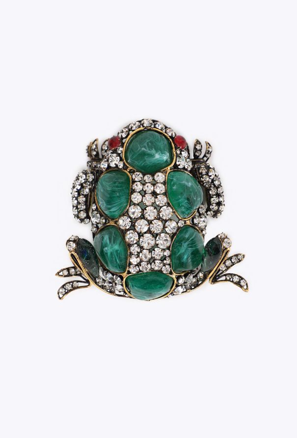 Iradj Moini Cabochon Frog Brooch, 1980s - 1