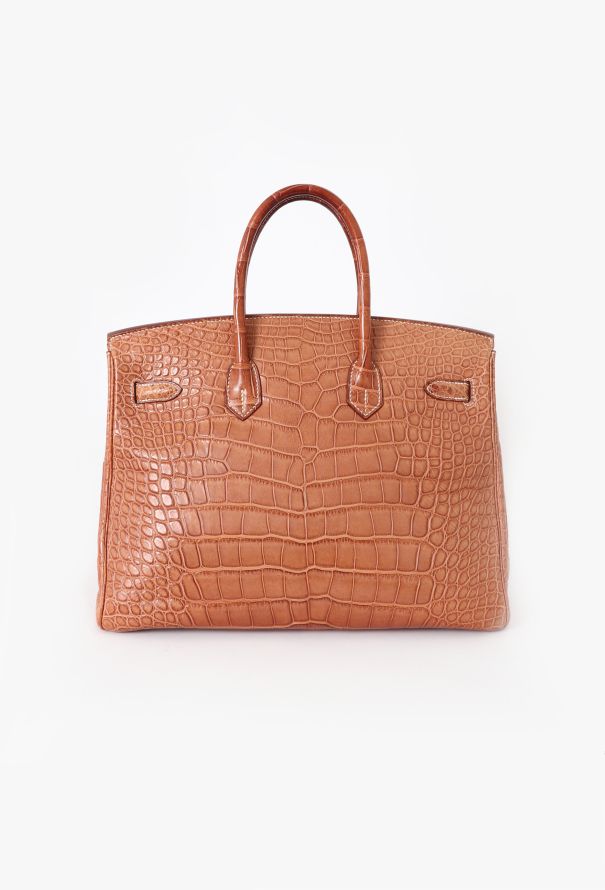 Hermès Exceptional Matte Fauve Alligator Birkin 35 - 4