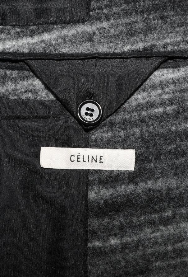 Céline Tonal Striped Crombie Coat - 5