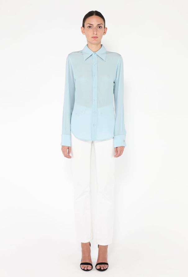 Saint Laurent 2021 Silk Button Down Blouse - 3