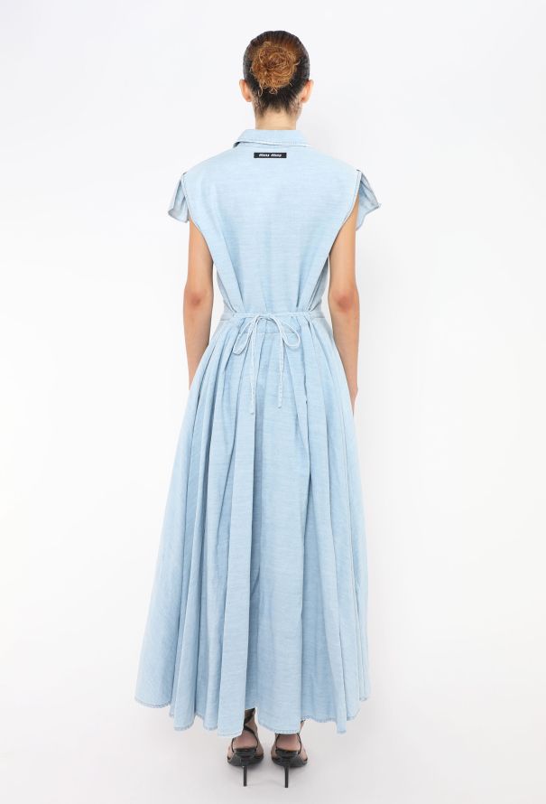 Miu Miu Denim Smock Maxi Dress - 5 Miu Miu Denim Smock Maxi Dress - 5