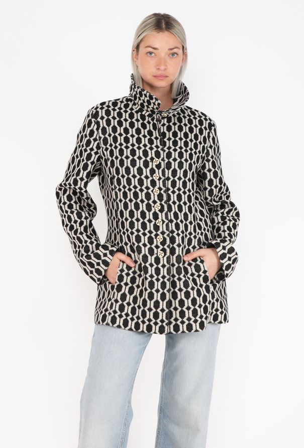 Gucci Geometric Jacquard Peacoat, 2021 - 1