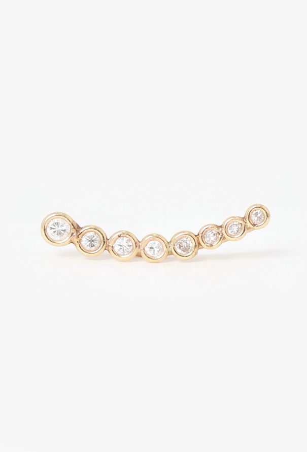 Modern Fine Jewelry Jacquie Aiche 18k Yellow Gold & Diamond Single Earring - 1
