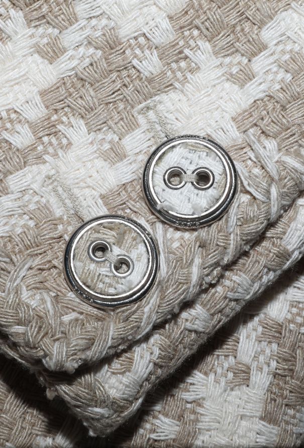 Chanel 2008 Houndstooth Silk Tweed Jacket - 7