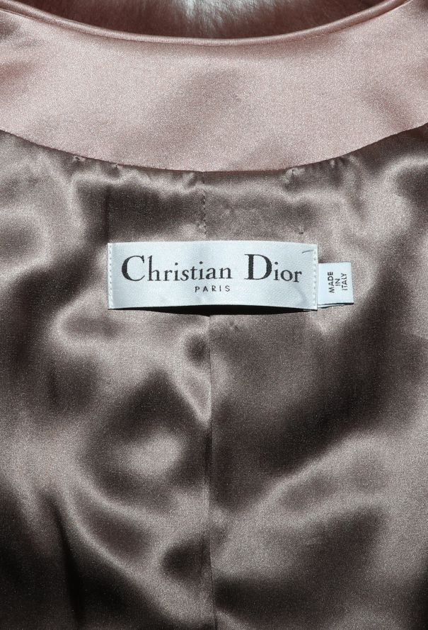 Dior Fox Fur Embellished Belted Coat - 8